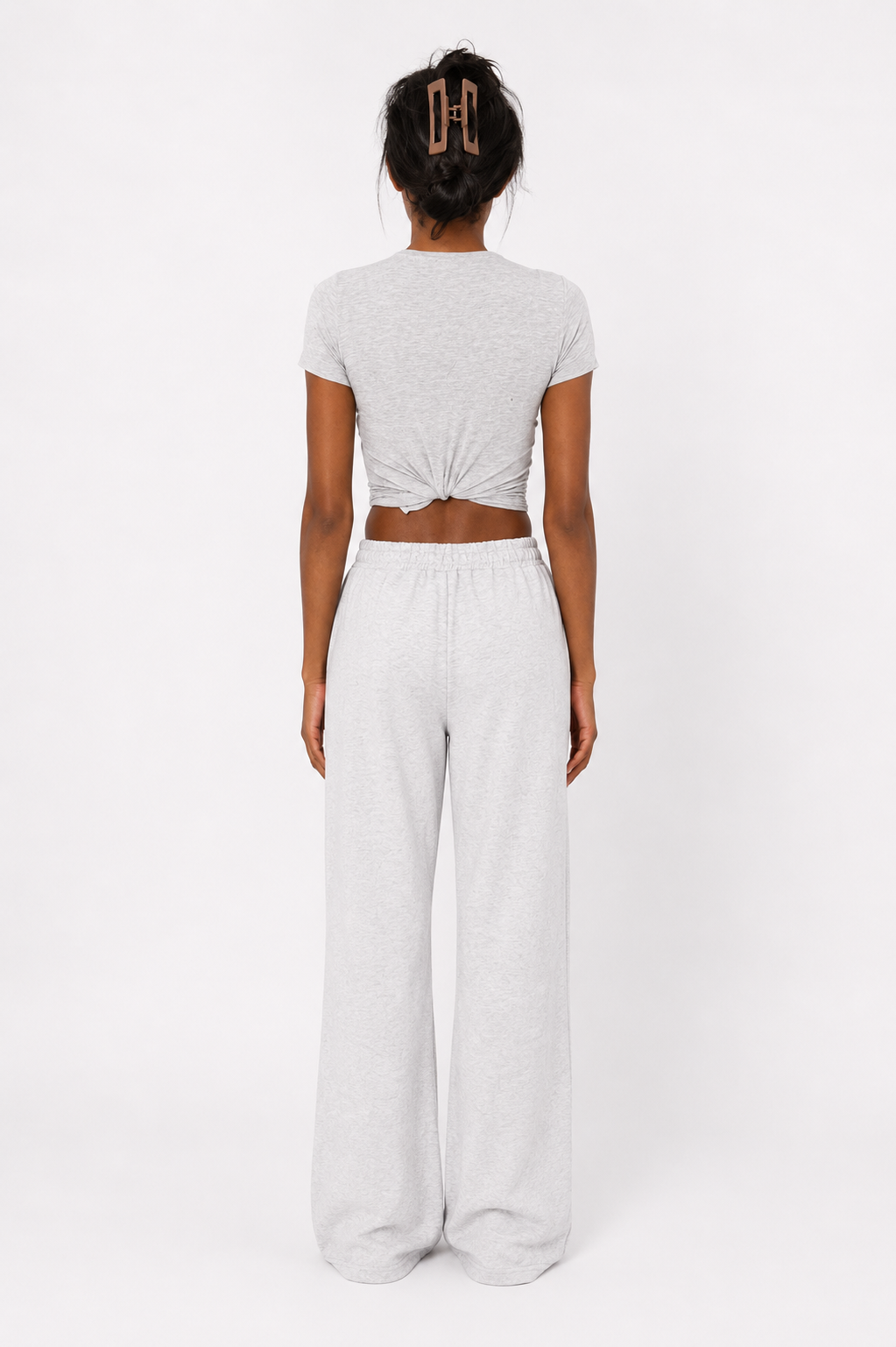 Grey Straight Leg Sweatpants